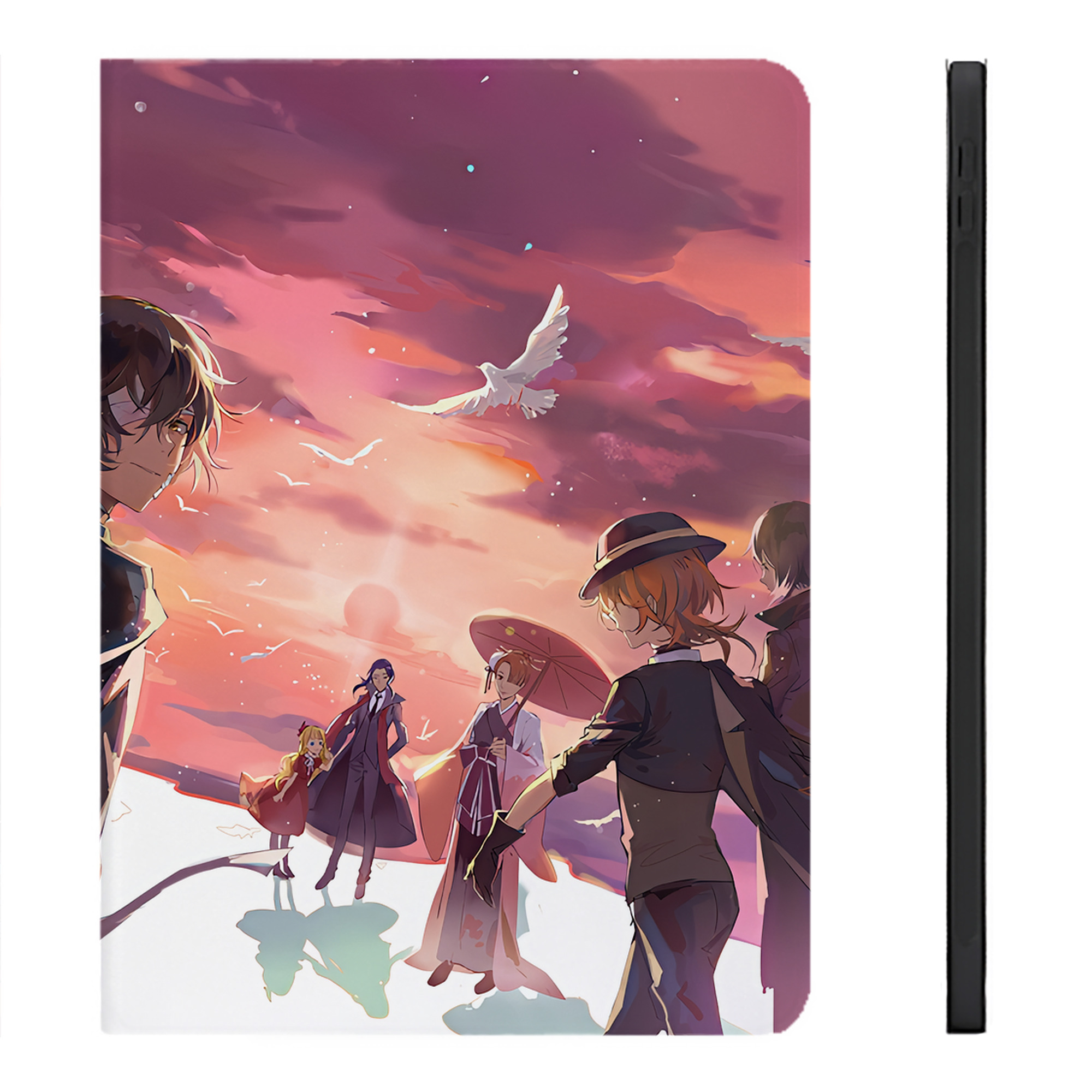 （画像用） 文豪ストレイドッグス Bungo Stray Dogs IPadケース ペンホルダー付き ブックスタイルデザイン